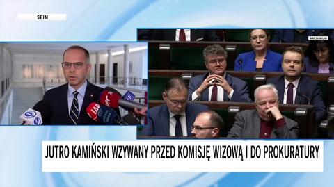 Szczerba: oczekuję jutro pana Kamińskiego o godzinie 10 w gmachu Sejmu
