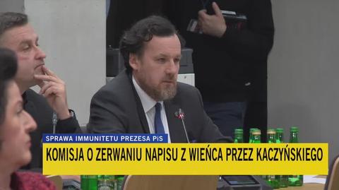 Wniosek Zbigniewa Komosy o ukaranie Jarosława Kaczyńskiego