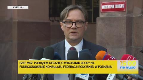 Rzecznik MSZ o zamknięciu konsulatu Rosji w Poznaniu