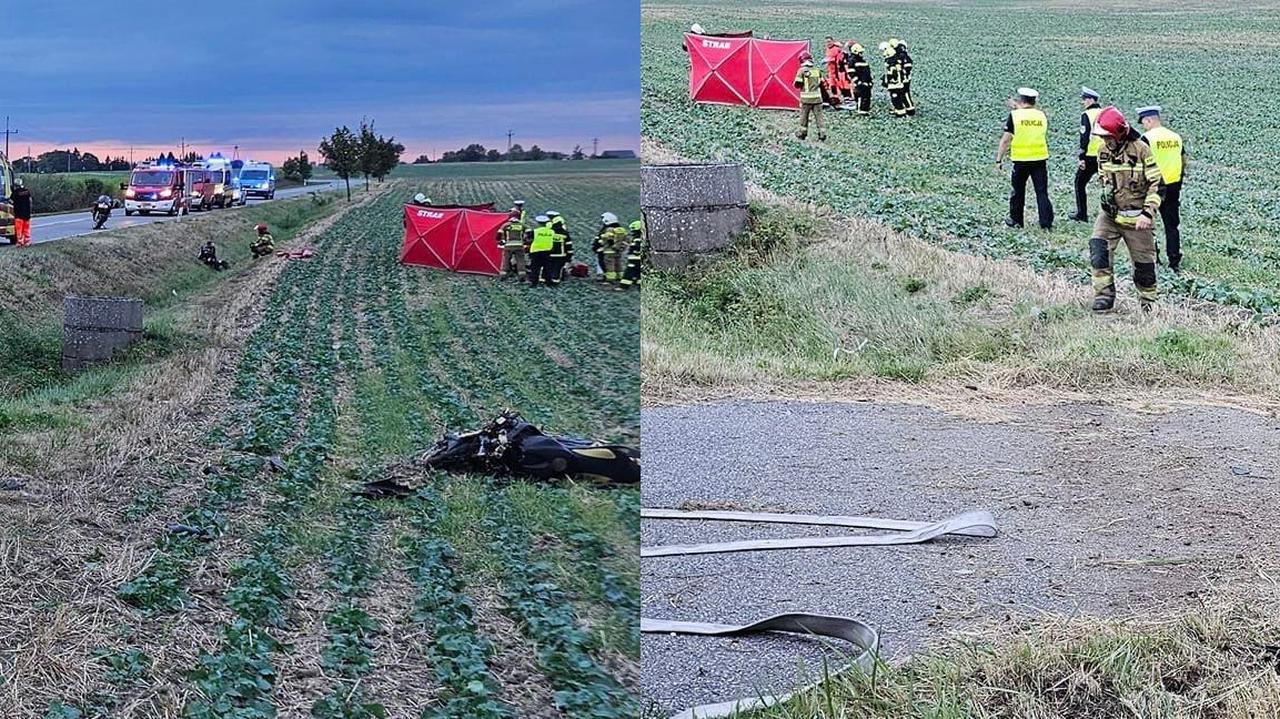 Nie żyje motocyklista. Uderzył w przepust podczas wyprzedzania