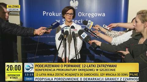 Prokuratura w Szczecinie: Dwie osoby z zarzutami uprowadzenia 12-latki. Cała konferencja