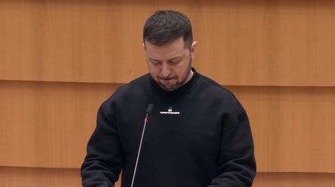 "Sława Ukrajini. Herojam sława!". Wzruszony Zełenski w Parlamencie Europejskim