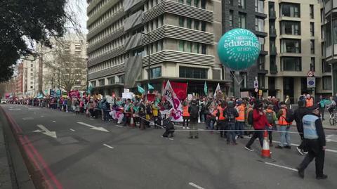 Protest nauczycieli w Wielkiej Brytanii