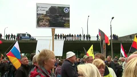 "Merkel musi odejść". PEGIDA zakłóciła obchody dnia jedności Niemiec