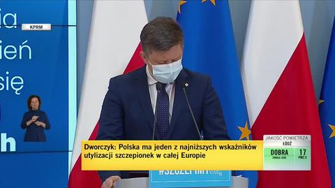 Dworczyk: w razie niestawienia się pacjenta, punkty szczepień mają zapraszać osoby zapisane na kolejne terminy