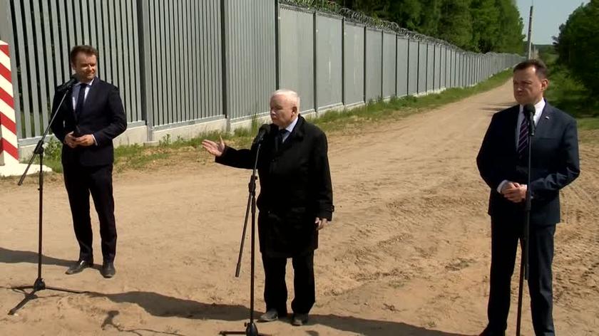 Kaczyński: ogrodzenie na granicy zatrzymało ofensywę Łukaszenki i Putina przeciwko Polsce