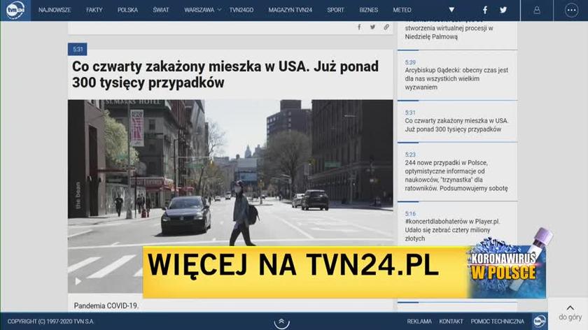 Koronawirus a wybory w USA. Relacja korespondenta TVN24 Jana Pachlowskiego