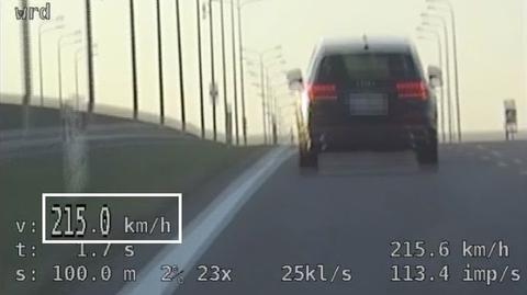 Kierowca pędził 215 km/h w miejscu, gdzie obowiązuje ograniczenie do 110 km/h