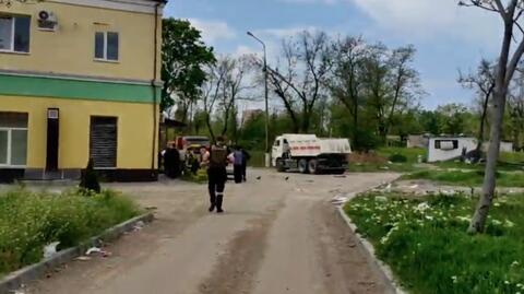 Rosyjscy najeźdźcy "sprzątają" teren zbombardowanego szpitala  