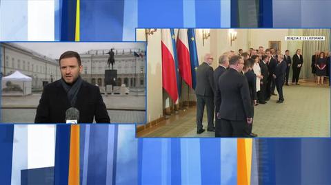 Zaprzysiężenie nowego rządu Mateusza Morawieckiego w Pałacu Prezydenckim. Zapowiedź reportera TVN24 