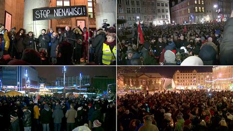 W wielu miastach marsze i wiece poświęcone pamięci Pawła Adamowicza
