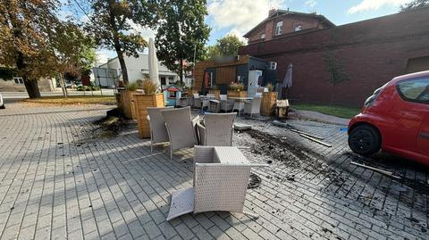 40-latka wjechała w ogródek gastronomiczny