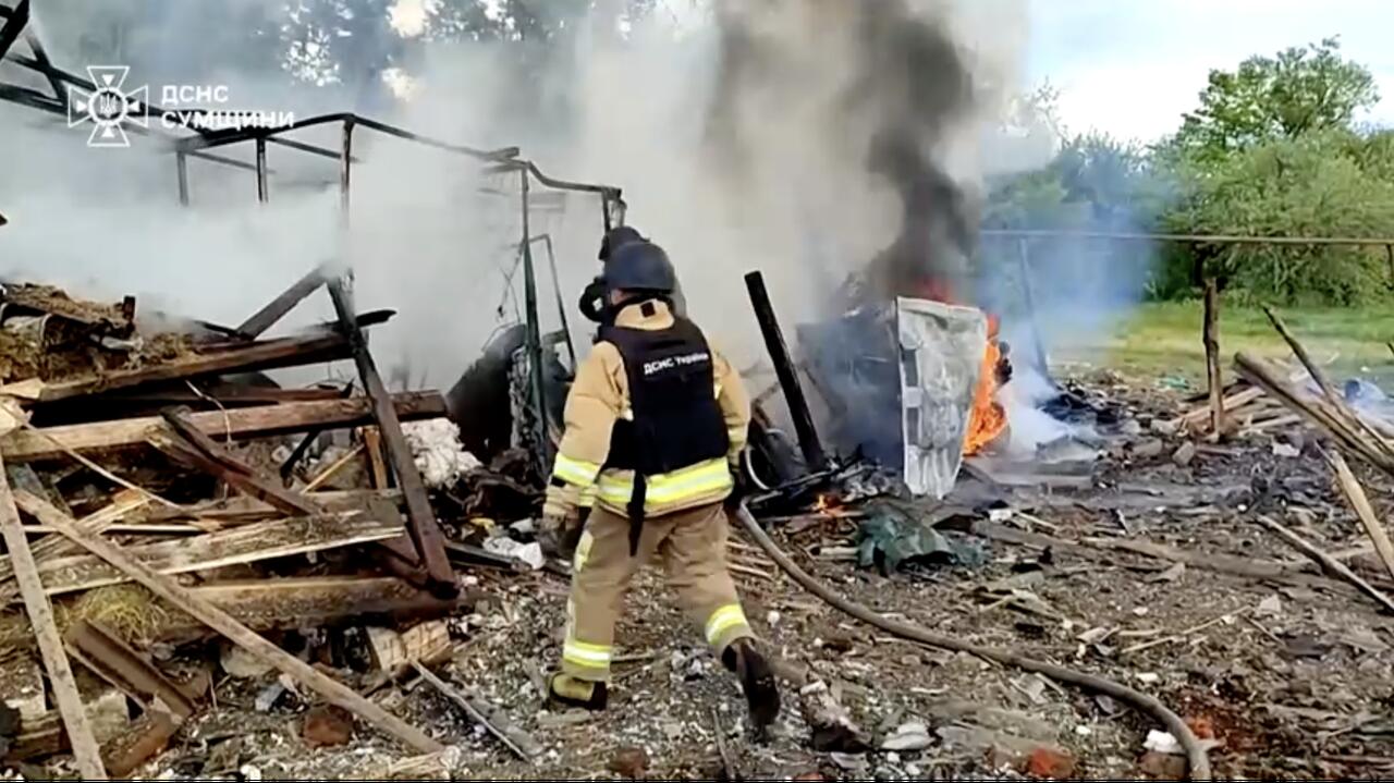 Atak rosyjskich dronów w obwodzie sumskim