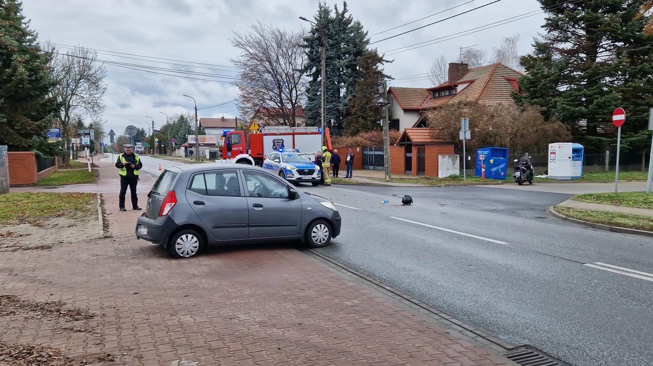 Wyjeżdżał z parkingu, zderzył się z motocyklistą