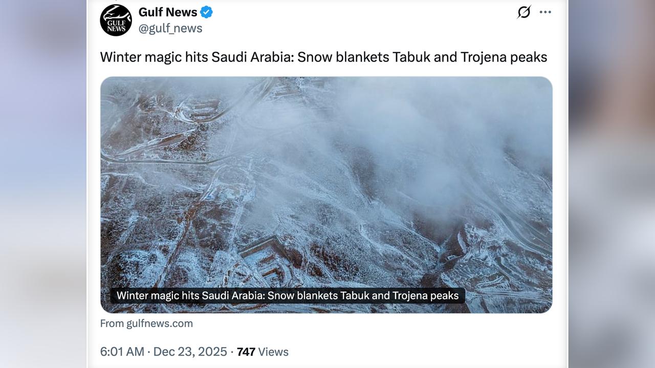 W Arabii Saudyjskiej spadł... śnieg