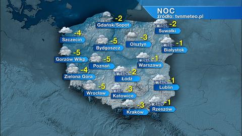 Pogoda na noc z 21 na 22.01