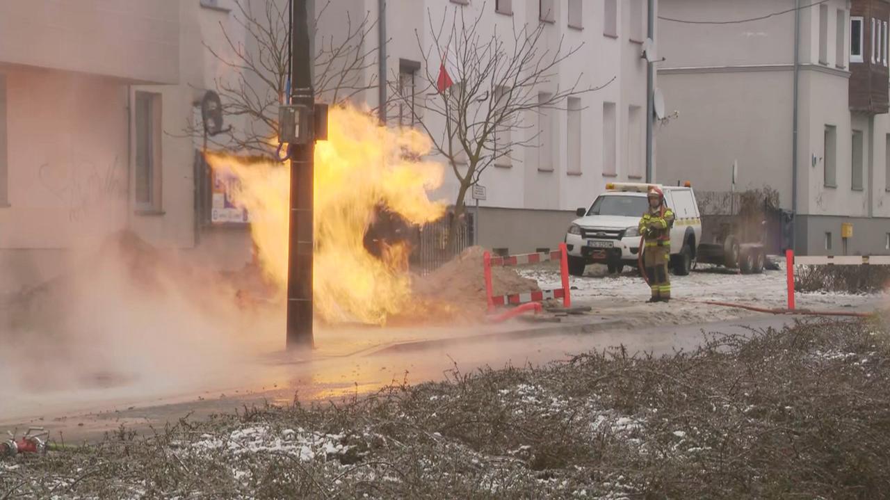 Zapłon gazu podczas robót ziemnych. Ewakuacja w Szczecinie