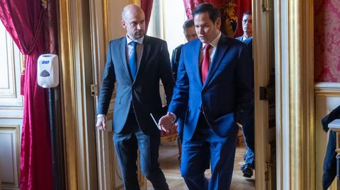 Marco Rubio podczas spotkania w Paryżu