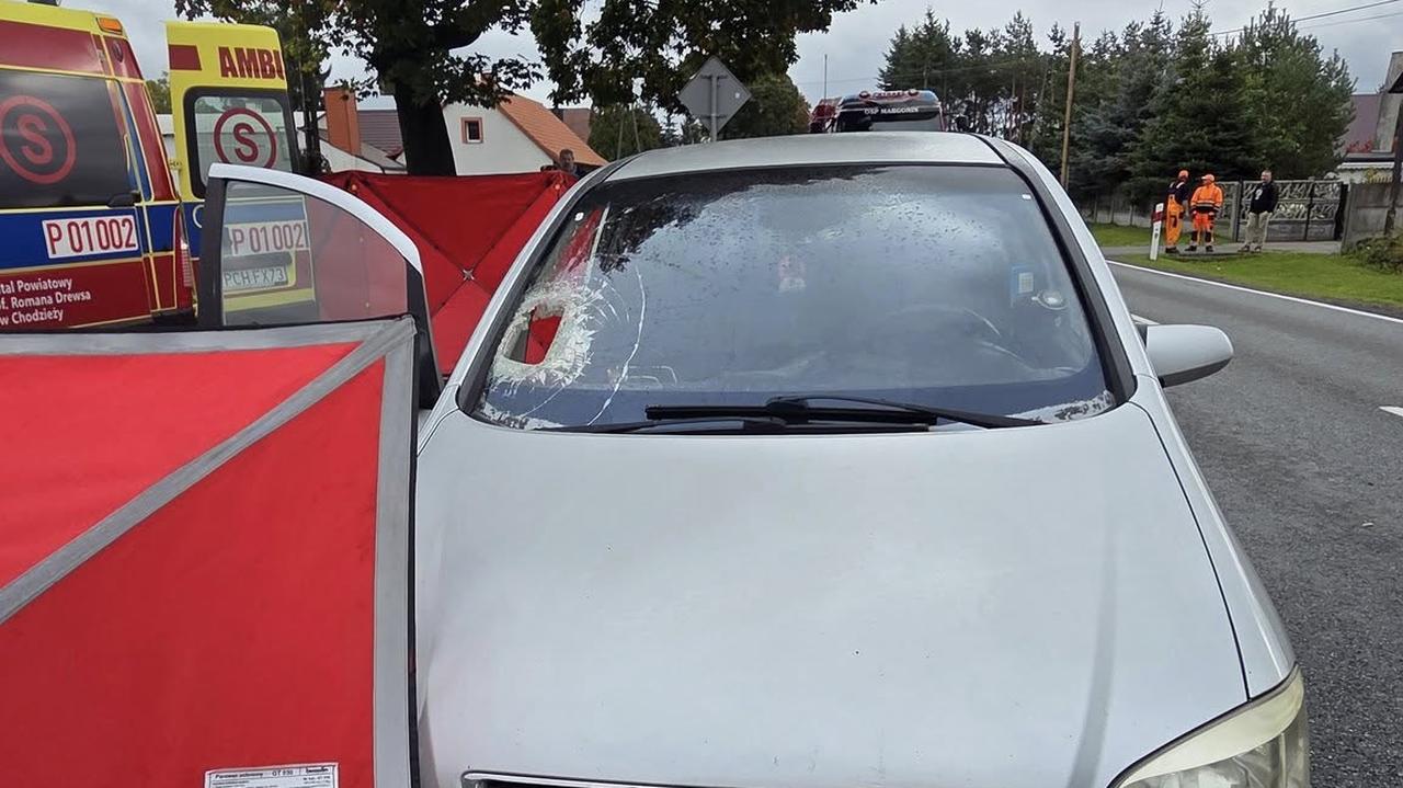 Kamień spod kół przebił szybę w aucie i ranił pasażera