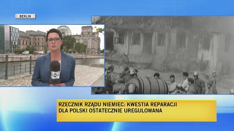 Alicja Rucińska o pierwszych reakcjach Berlina na ekspertyzę w sprawie reparacji