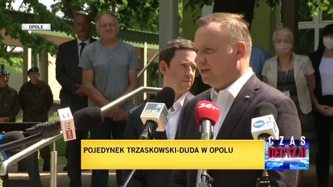 Prezydent Andrzej Duda odpowiada na pytanie o działania rządu wobec epidemii 