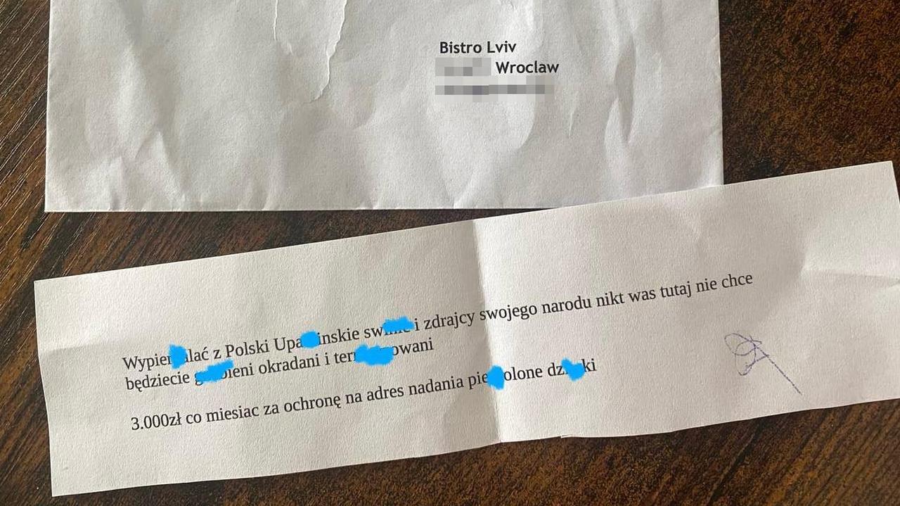 Dostali niepokojące listy. Autor żąda, by opuścili Polskę lub płacili co miesiąc haracz