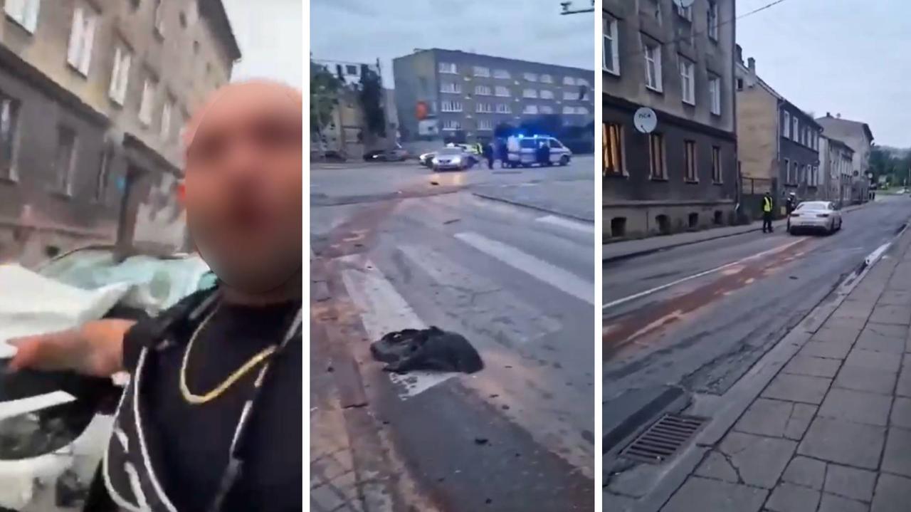 Slupsk.  Un motocycliste se bat pour sa vie.  Il est maître de conférences à l’académie de police.  Enregistrement