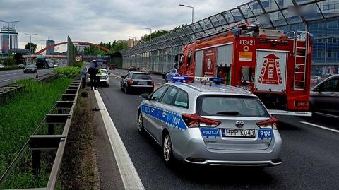 Miejsce, gdzie doszło do wypadku na A4