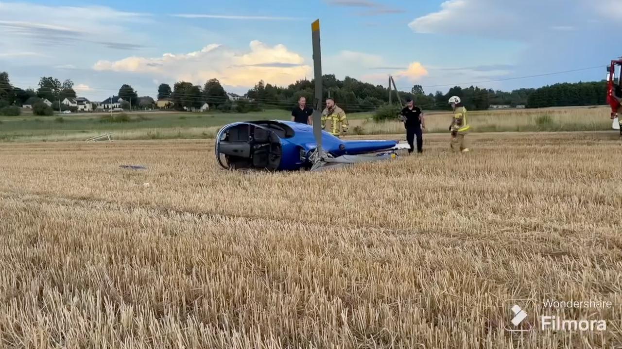 Śmigłowiec zahaczył o linię energetyczną. Prokuratura umorzyła sprawę