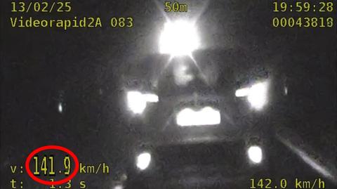 Pędził 140 km/h. Nagranie