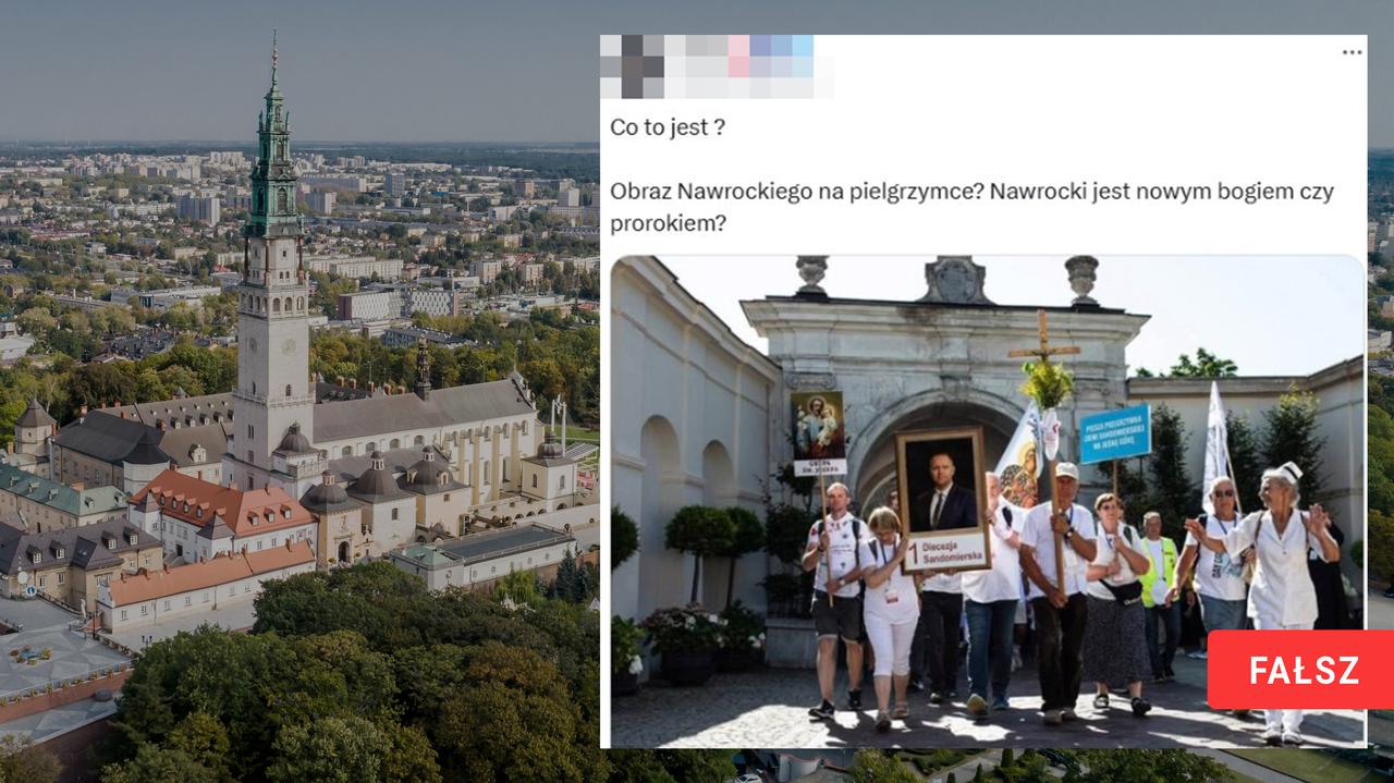 Obraz z Nawrockim na pielgrzymce? Niesłusznie uwierzyli