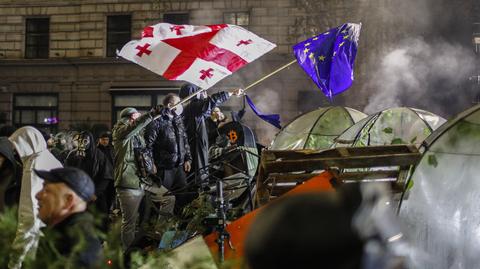 Kolejny dzień protestów w Gruzji. Relacja reportera Radia Zet Tomasza Kubata