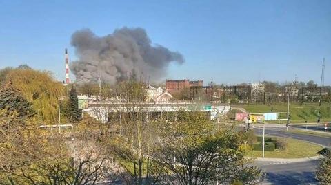 Pożar hali produkcyjnej w Koszalinie
