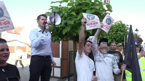 Protest "Wolne media, wolni ludzie" w Bolesławcu