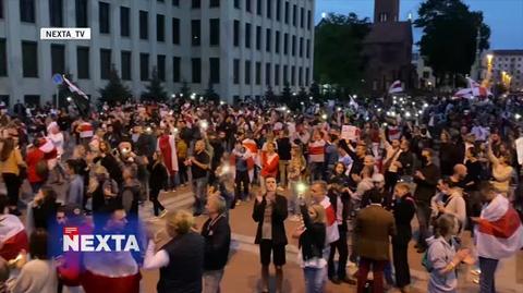 Tysiące ludzi na proteście w Mińsku. "To stało się tradycją"