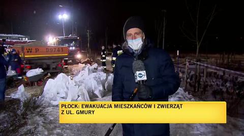 Wiceprezydent Płocka Jacek Terebus: ciągłe podnoszenie się stanu wody, woda będzie marznąć, kra pewnie będzie postępować