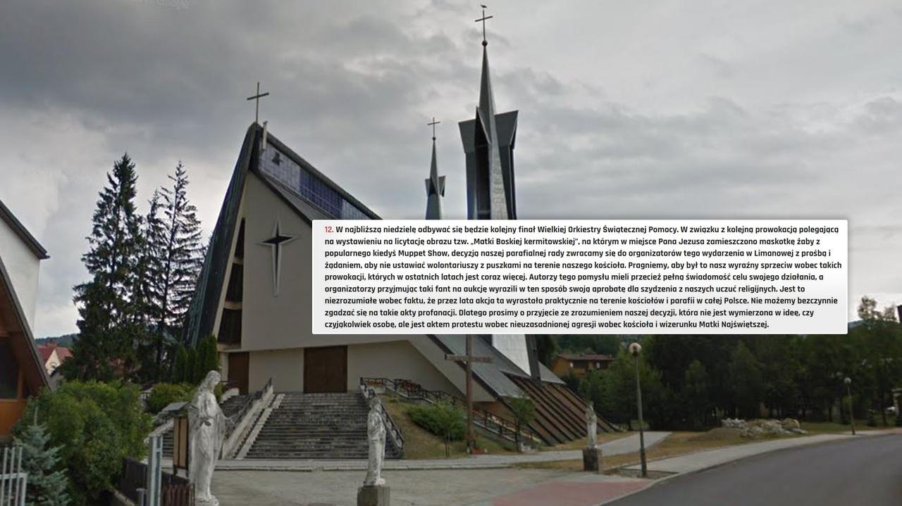 Księża zabraniają zbierania na WOŚP. Winna między innymi żaba Kermit