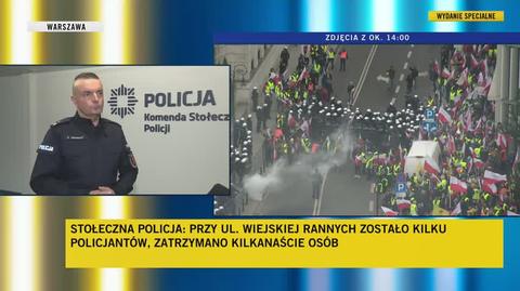 Komenda Stołeczna Policji o przebiegu protestu rolników 