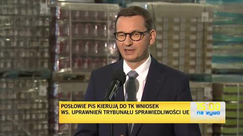 Premier Morawiecki o wniosku PiS do TK w sprawie uprawnień TSUE