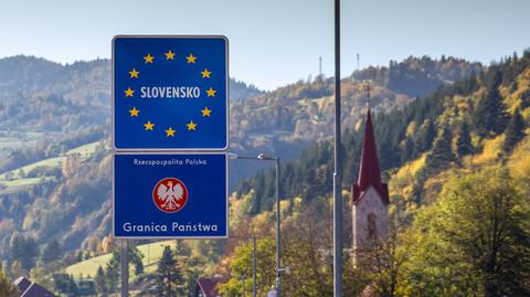 Kontrole na polsko-słowackiej granicy. Nie dojechała do firmy na Słowację (wideo z 4 października 2023)