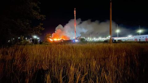 Swarzędz: pożar składowiska śmieci