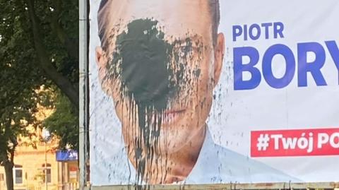 Piotr Borys o zniszczeniu jego materiałów wyborczych: to jest chyba zaplanowana akcja