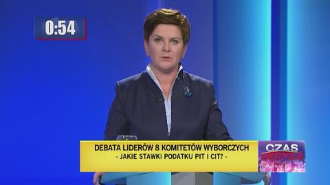 Beata Szydło odpowiada na pytanie o podatki