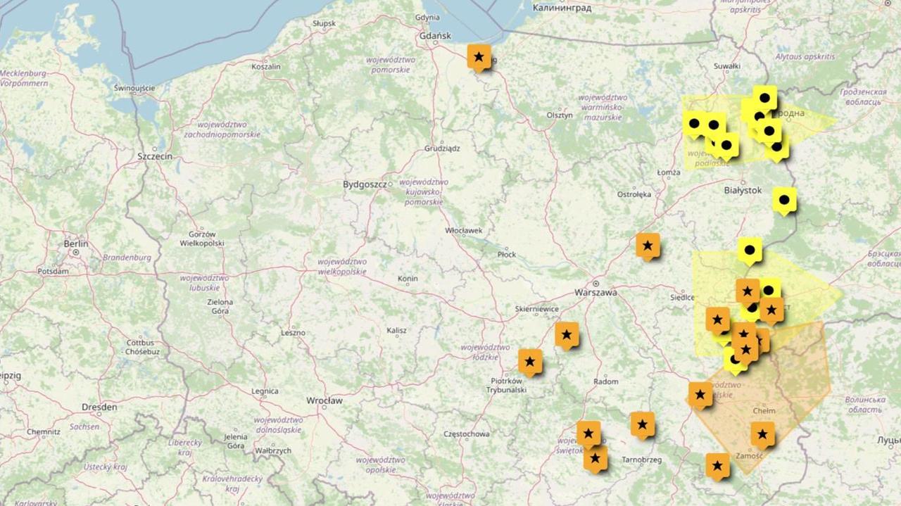 "Rosja i Białoruś zintensyfikowały prowokacje". BBN pokazało mapy naruszeń