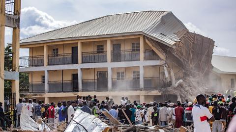 Zawalił się budynek szkoły w Nigerii. Wiele osób nie żyje i wielu rannych