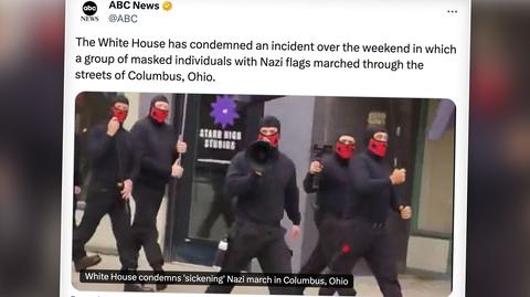 Marsz neonazistów w Columbus, stolicy Ohio