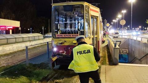 Joanna Kącka z KWP w Łodzi o zderzeniu dwóch tramwajów w rejonie ulic Limanowskiego i Woronicza