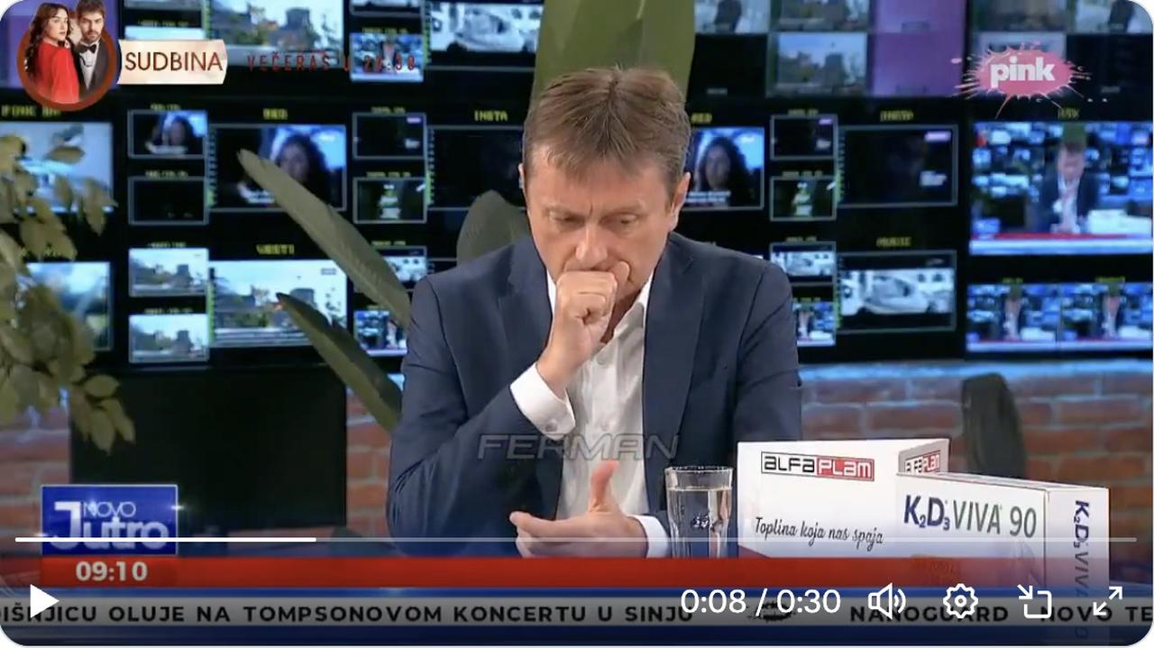 Polityk doznał udaru w telewizji na żywo
