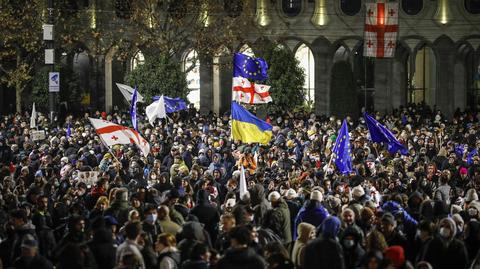 Kolejny dzień protestów w Tbilisi. "Dla wielu Gruzinów eurointegracja jest czerwoną linią"