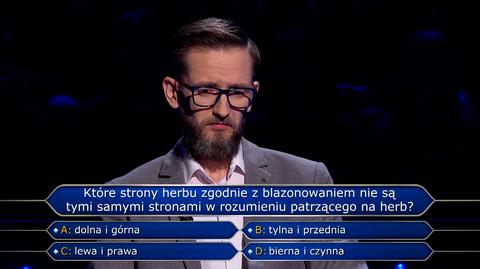 Które strony herbu zgodnie z blazonowaniem nie są tymi samymi stronami w rozumieniu patrzącego na herb?